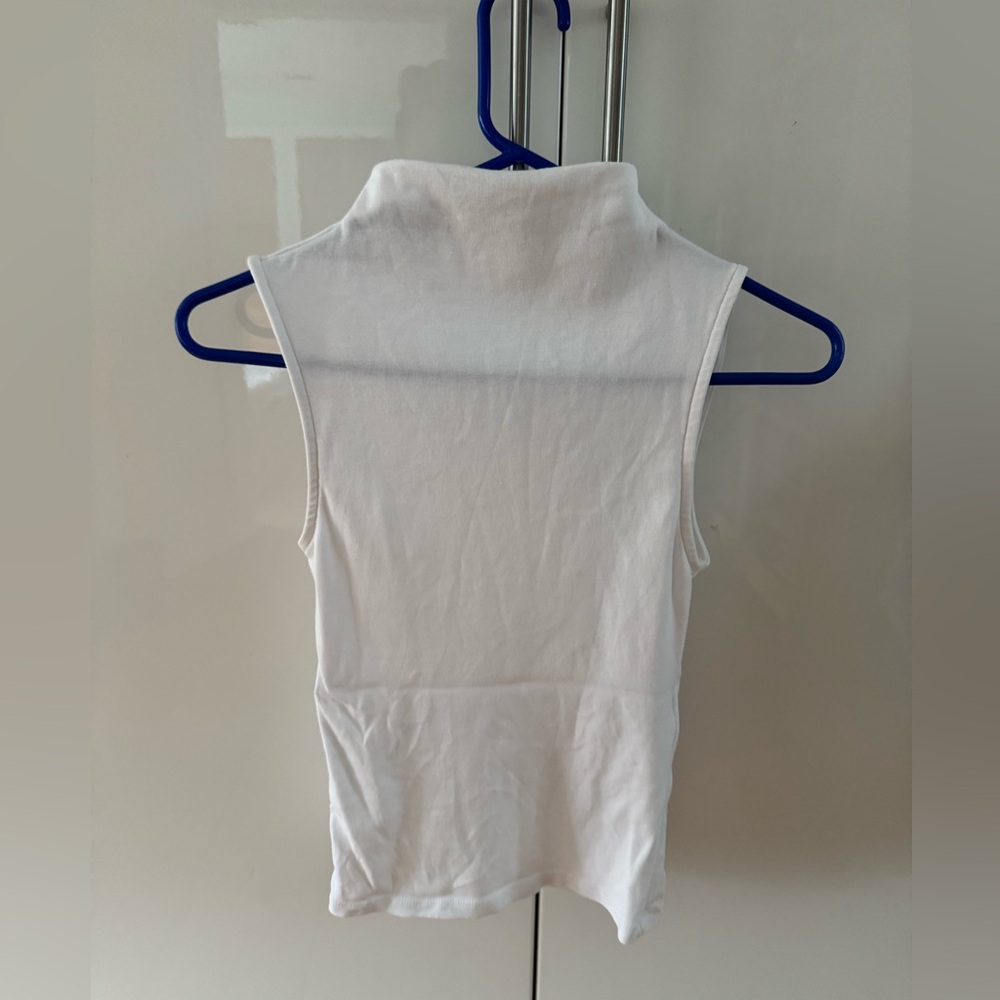 Zara White Sleeveless Tank Top